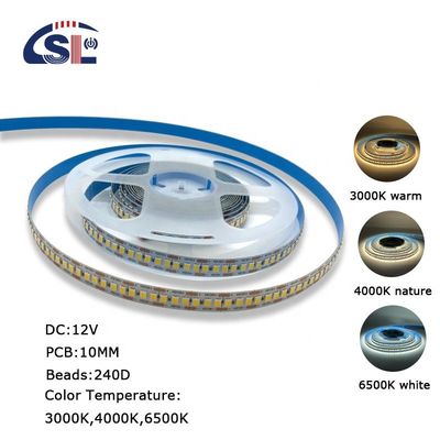 Εύκολη εγκατάσταση 240D 10mm 6500K Ra80 LED Light Strips για το μπάνιο
