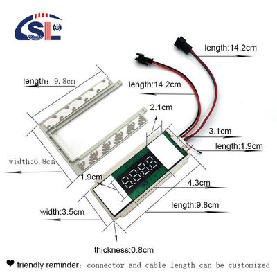 DC12V 12W Muti-function Split Two Buttons Middle Display Time Touch Sensor Switch για καθρέφτες