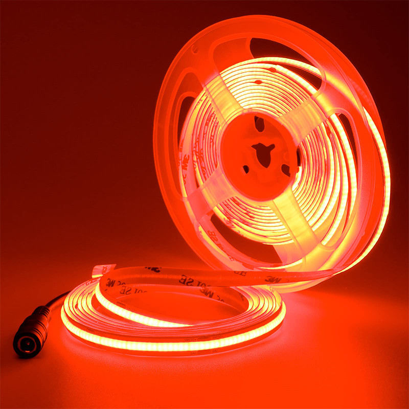 Ξενοδοχείο COB LED Strip Light 12V 24V 8mm 10mm 480 LEDs Κόκκινο για εσωτερική και εξωτερική διακόσμηση