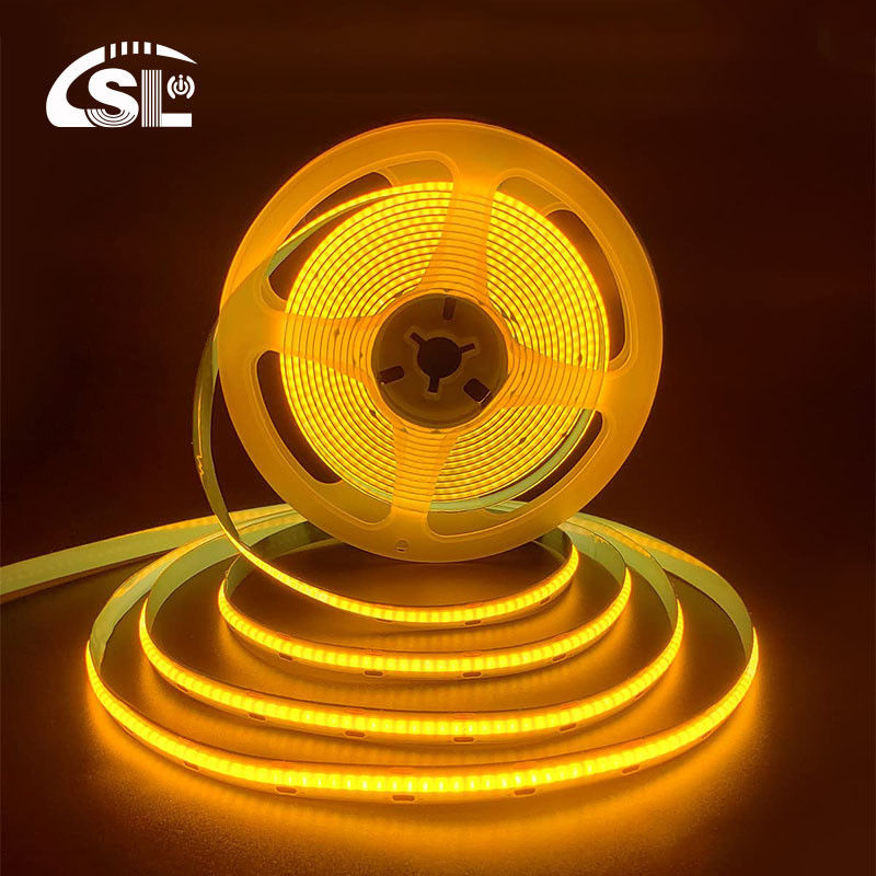 Ξενοδοχείο House COB LED Strip Light CE RoHs IP20 Ra90 8mm πλάτος 12V 24V Χρυσό Κίτρινο