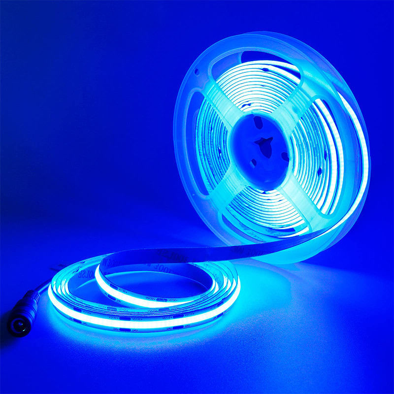 Φωτισμός Υψηλή φωτεινότητα DC12V24V 480leds 8mm Ice-Blue COB Led Strip Light με 3-