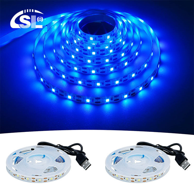 5V 8mm 120LEDs Μπλε LED Strip Light Ηλεκτροπίνακα SMD2835 Ιδανικό για εσωτερικά και εξωτερικά