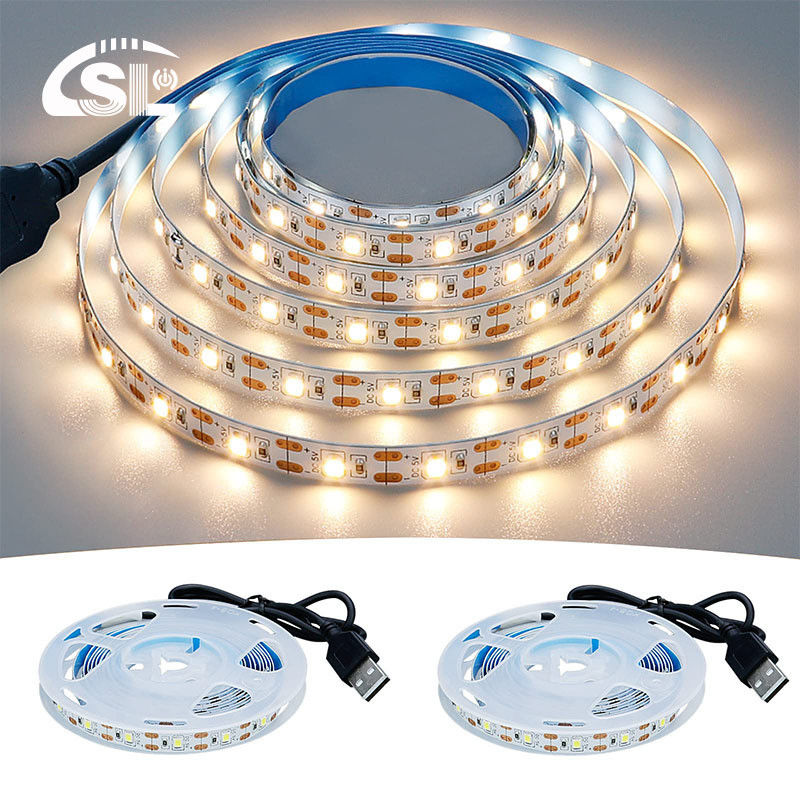 3- 120° γωνία δέσμης 5v 120leds 8mm 4000K φυσικό ένα φως ένα κόψιμο SMD2835 Led Strip Light