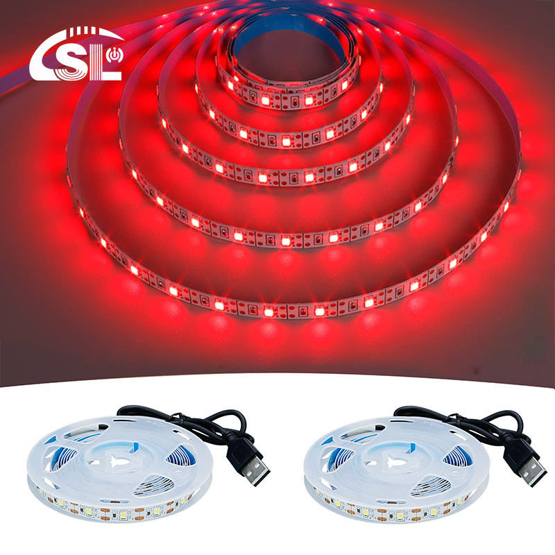 120LEDs 8mm Κόκκινο Ένα φως ένα κόψιμο Ηλεκτροπίνακα ευέλικτο SMD2835 Led Strip Φως 5v