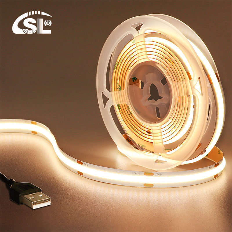DC 24V Αδιάβροχο 5V 8mm 320leds 1cm Ένα Κόψιμο 4000K Φυσικό Ευέλικτο COB LED Strip Light