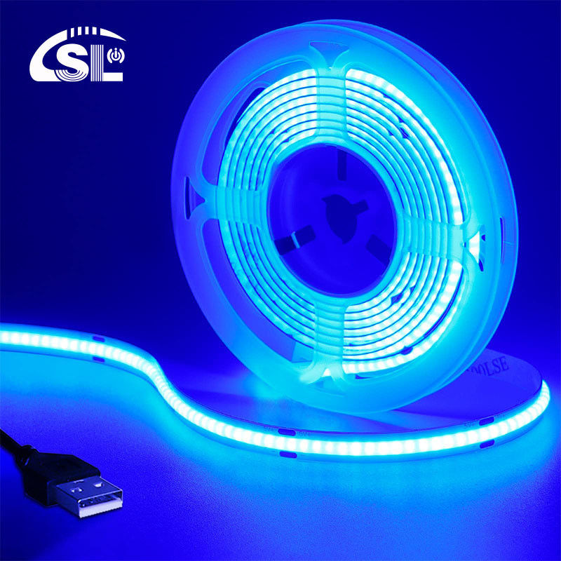 320leds 8mm Μπλε ευέλικτο COB Led Strip Φως για εσωτερική και εξωτερική διακόσμηση -20 60C