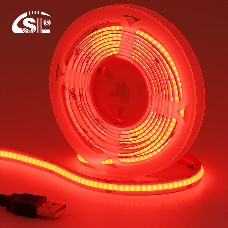 12V Dimmable Red COB LED Strip Light για εσωτερική και εξωτερική διακόσμηση 8mm 320 LED