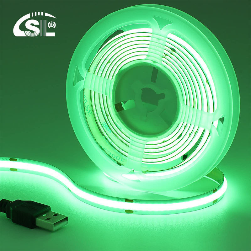 Πράσινο COB Led Strip Light 8mm 320leds 12v24v για εξωτερική και εσωτερική μακρά διάρκεια ζωής