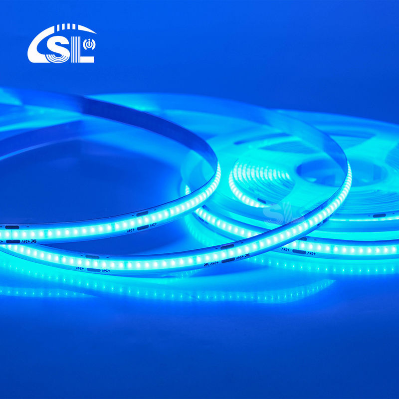 Ηλεκτροπίνακα COB 24v COB 320Ds 8mm Ra 85 Ice BLue Light Strip με διάρκεια ζωής 50000 ωρών