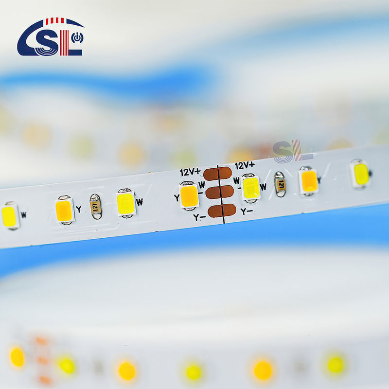 Προσαρμοσμένο CCT 12V24V 8mm 120leds 3000K-6500K Warm White-White SMD2835 Led Strip Light