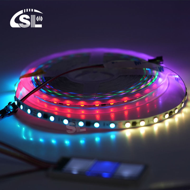 Έξυπνα πολυχρωματικά φώτα 5m 10m 12v 5050 Rgb Led Pixel Strip για οικιακό φωτισμό