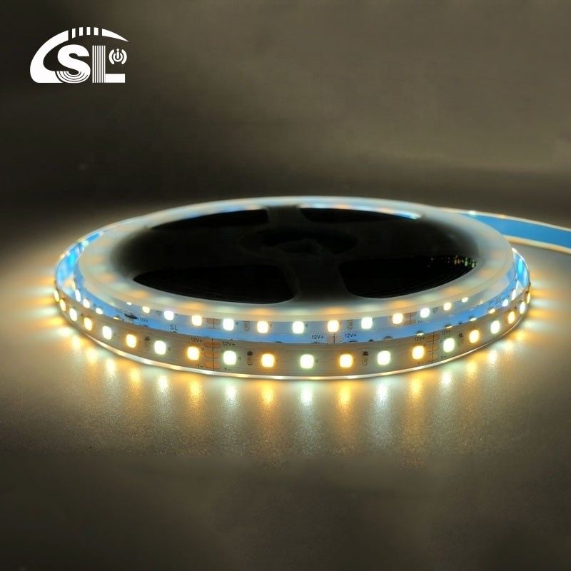 Ξενοδοχείο CCT 12V24V 8mm 120leds 3000K-6500K Ζεστό λευκό-λευκό διχρωματικό 35Copper SMD2835 LED Strip Light IP20