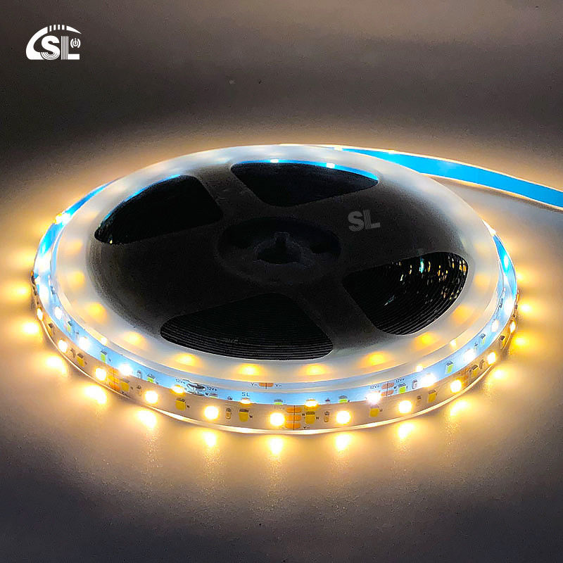 Δύο χρώματα LED Φωτεινές λωρίδες SMD 2835 120D 8mm 1200-1600LM 2700K-6500K 35Copper Ra70