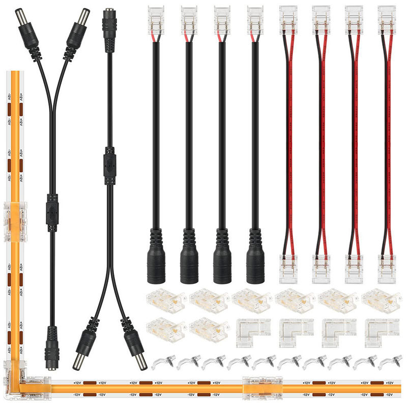DIY οικιακό φωτισμό πλαστικό 8mm 2 Pin SMD Cob Led Strip Connector για σύγχρονο σχεδιασμό