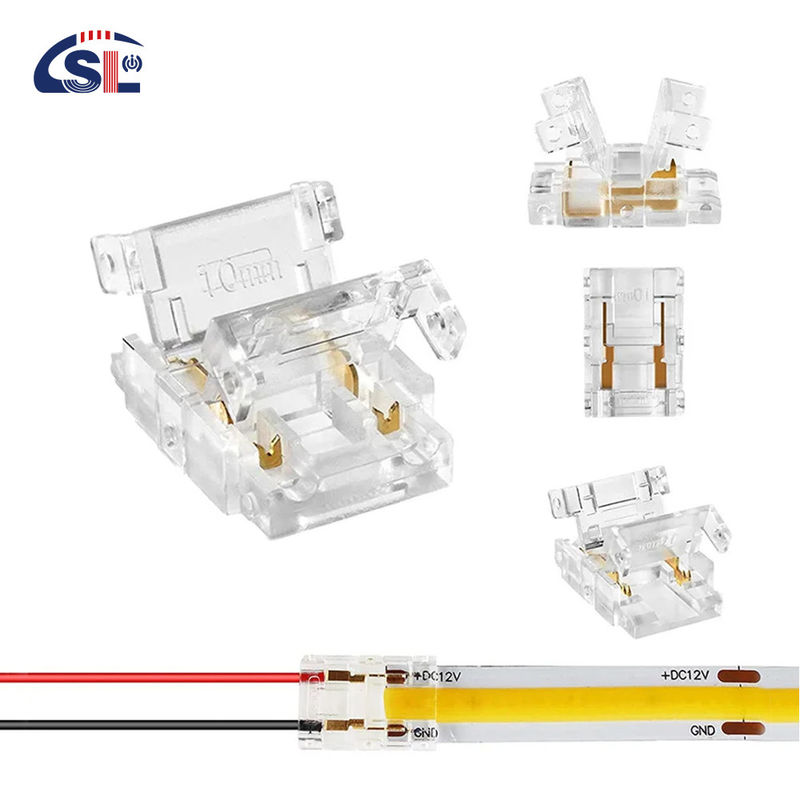 Αδιάβροχοι IP20 COB LED Strip Connectors για 8mm 10mm Strip σε Strip πλαστικό σε σχήμα L