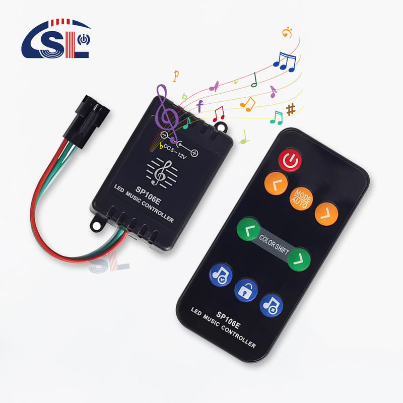 WS2811/WS2812B Εναλλακτικά διευκρινιζόμενο λωρίδιο ελέγχου φωτός έξυπνο πολύχρωμο 9κλειδιά RF τηλεχειριστήριο SP106E